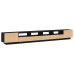 Cabinet Tv  Cu Lumini Led, Stejar Negru, 300X35X40 Cm, Lemn Compozit