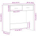 Birou  Negru Stejar 80X40X75 Cm Lemn Compus