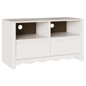 Cabinet Tv ""Drammen"" Alb 99X43X55 Cm Lemn Solid Pin