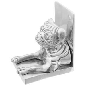Suporturi Pentru Cărți  2 Buc Argintiu 12X15X18 Cm Aluminiu Câine