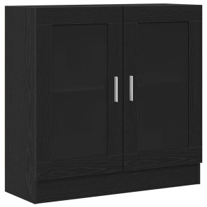Bibliotecă  Negru Stejar 82,5X30,5X80 Cm Din Lemn Compozit