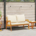 Bancă De Grădină Cu Perne 115X65X71 Cm Lemn Solid De Acacia