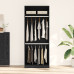 Dulap  Negru Stejar 80X50X200 Cm Din Lemn Prelucrat