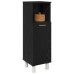 Cabinet De Baie  Negru Stejar 30X30X95 Cm, Din Lemn Prelucrat