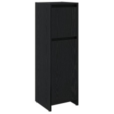 Cabinet De Baie  Negru Stejar 30X30X95 Cm Lemn Prelucrat