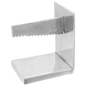 Suporturi Pentru Cărți  2 Buc Argintii 11X14X17,5 Cm Aluminiu Saw
