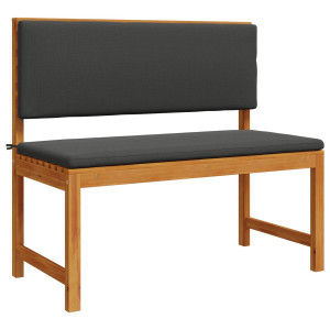 Bancă De Grădină  Cu Perne 100X50X91 Cm Lemn Solid De Acacia