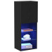 Bufet Tv Cu Lumini Led Stejar Negru 40,5X30X102 Cm
