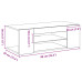 Cabina Tv  Cu Lumini Led, Stejar Negru, 90X39X30 Cm, Lemn Prelucrat