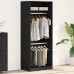 Dulap  Negru Stejar 80X50X200 Cm Din Lemn Prelucrat