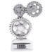 Suporturi Pentru Cărți 2 Piese Argintiu 10X10X22 Cm Aluminiu Cog
