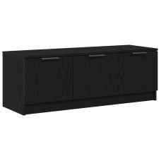 Cabaret Tv Negru Stejar 102X35X36,5 Cm Lemn Structurat