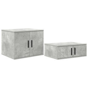 Cabița De Depozitare  Gri Beton 103X41X40 Cm Din Lemn Stratificat