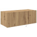 Cabinet De Perete Pentru Tv Cu Lumini Led Stejar Artisan 80X35X31 Cm