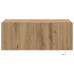 Cabinet De Perete Pentru Tv Cu Lumini Led Stejar Artisan 80X35X31 Cm