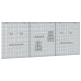 Panouri Perforate  3 Bucăți Cu 15 Accesorii Gri 50X60 Cm Din Oțel