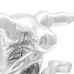 Sculptură Argintie 91,5X32X33 Cm Aluminiu Bărbatul Care Mulțumește