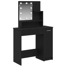 Masă De Machiaj Stejar Negru 86.5 X 35 X 136 Cm Lemn Compozit