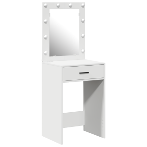 Birou De Toaletă Cu Sertar Alb 50 X 41 X 135 Cm Lemn Compozit